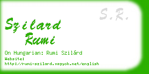 szilard rumi business card