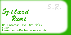 szilard rumi business card